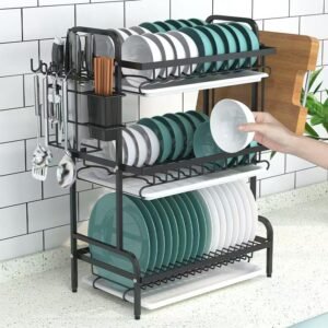3 layer Plate Rack with Drainer